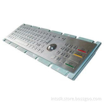 ZT599 Customized 65-key Standard Kiosk Metal keyboard plus